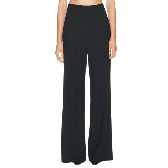 Carolina Herrera Pants - Carolina Herrera Diane High Rise Wide Leg Pants Womens 10 Black Virgin Wool